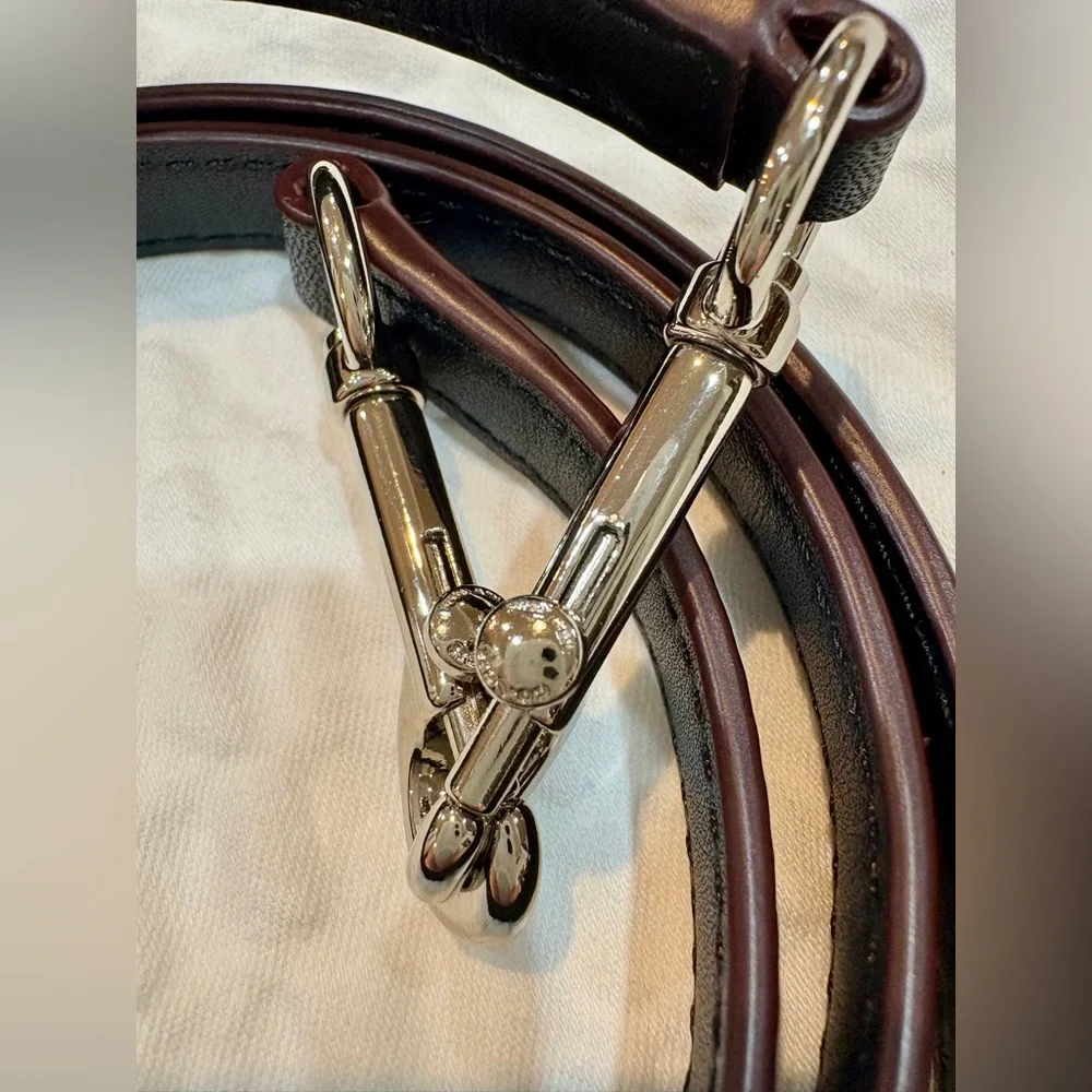 COACH Small Kelsey Satchel Signature Canvas Detachable Crossbody Strap GUC 🩶🤩🖤 - Picture 6 of 14